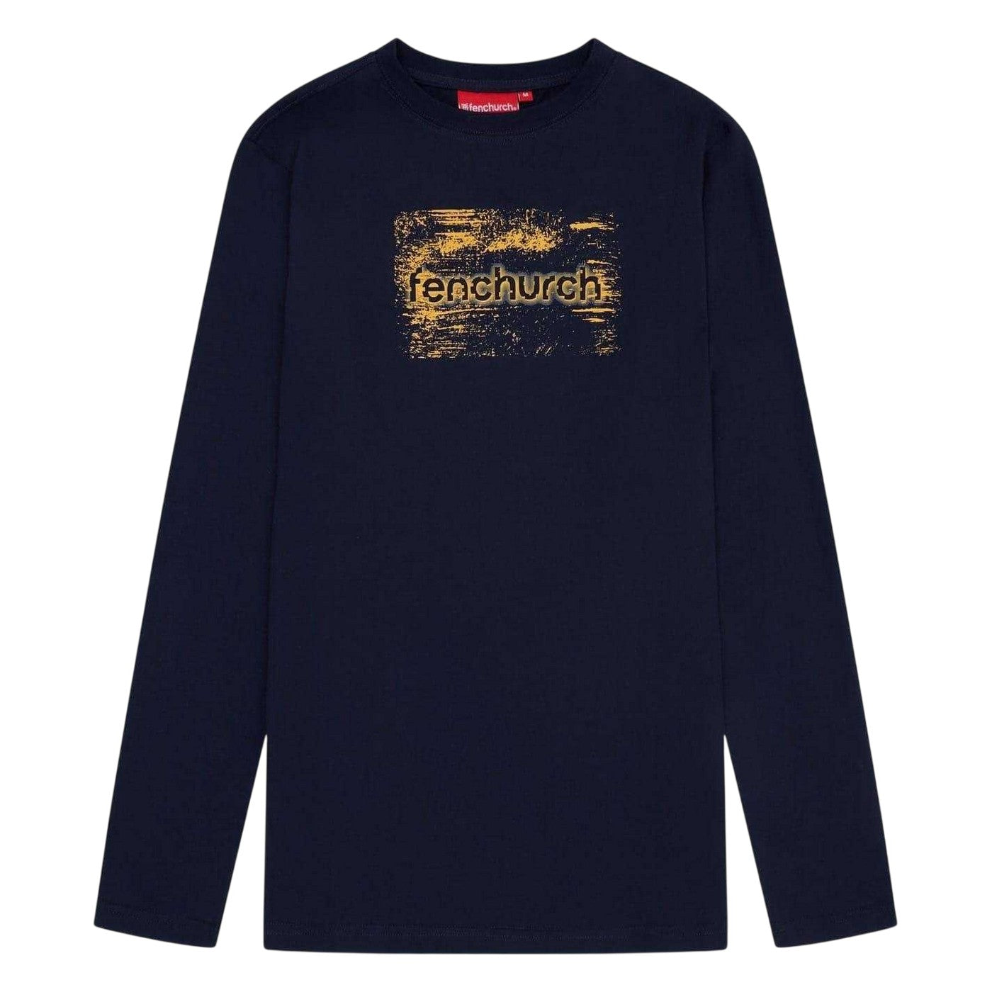 Navy - Front - Fenchurch Mens Minories Long-Sleeved T-Shirt