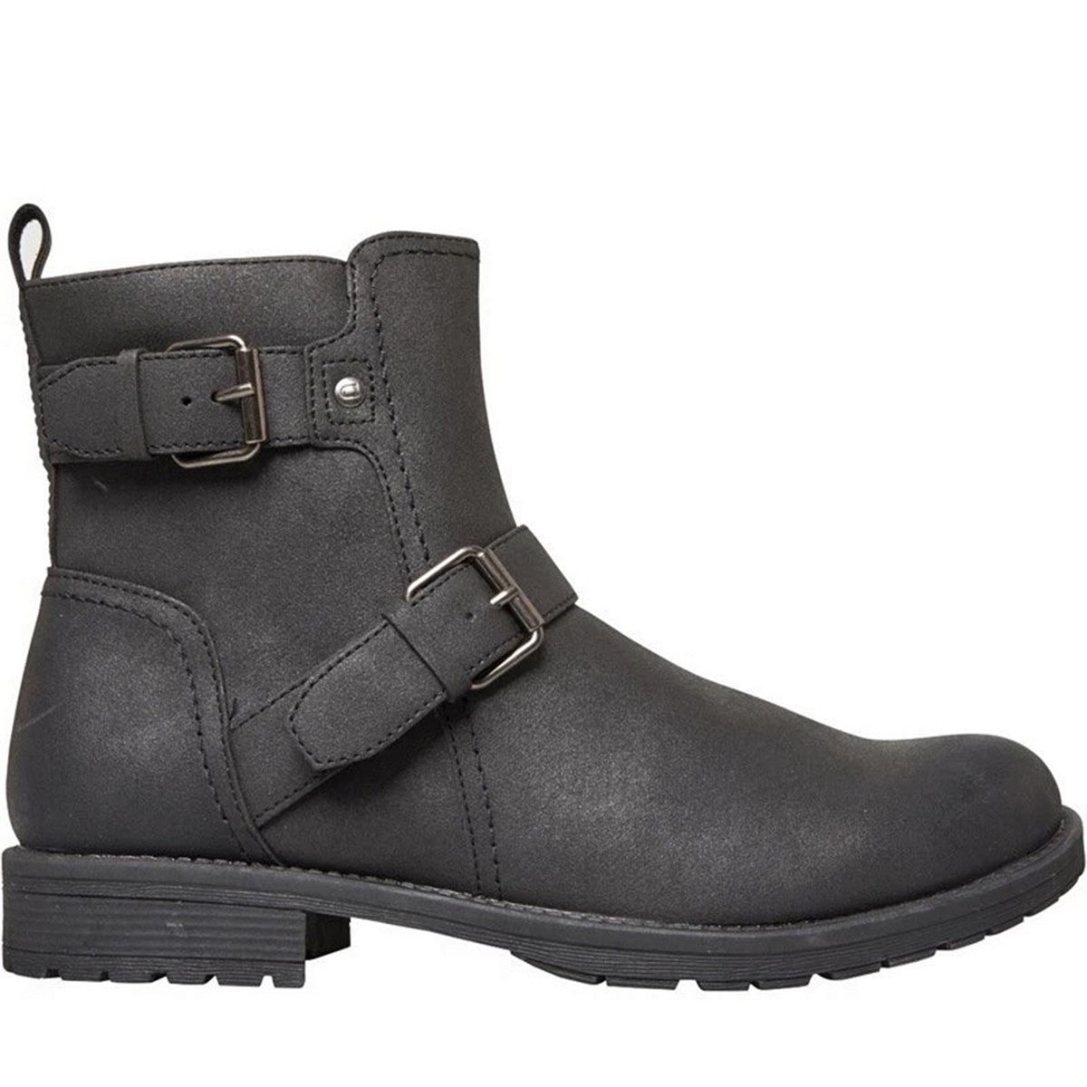 Black - Front - Nicholas Deakins Mens Chad Low Block Heel Motorcycle Boots
