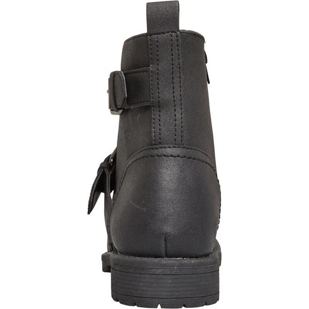 Black - Back - Nicholas Deakins Mens Chad Low Block Heel Motorcycle Boots