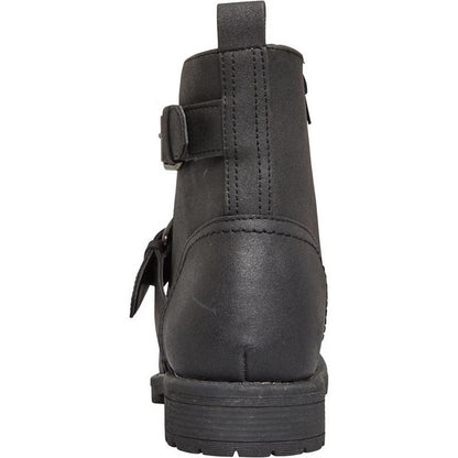 Black - Back - Nicholas Deakins Mens Chad Low Block Heel Motorcycle Boots