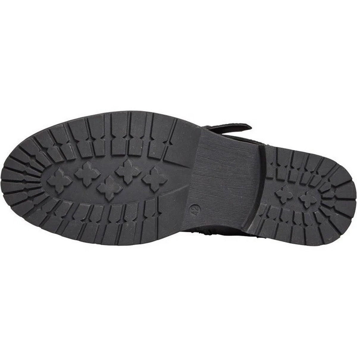 Black - Side - Nicholas Deakins Mens Chad Low Block Heel Motorcycle Boots