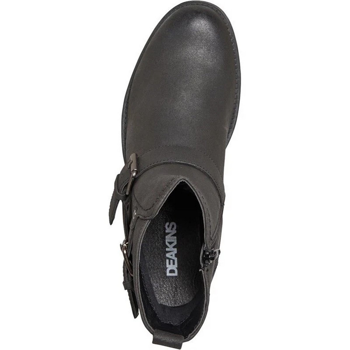 Black - Pack Shot - Nicholas Deakins Mens Chad Low Block Heel Motorcycle Boots