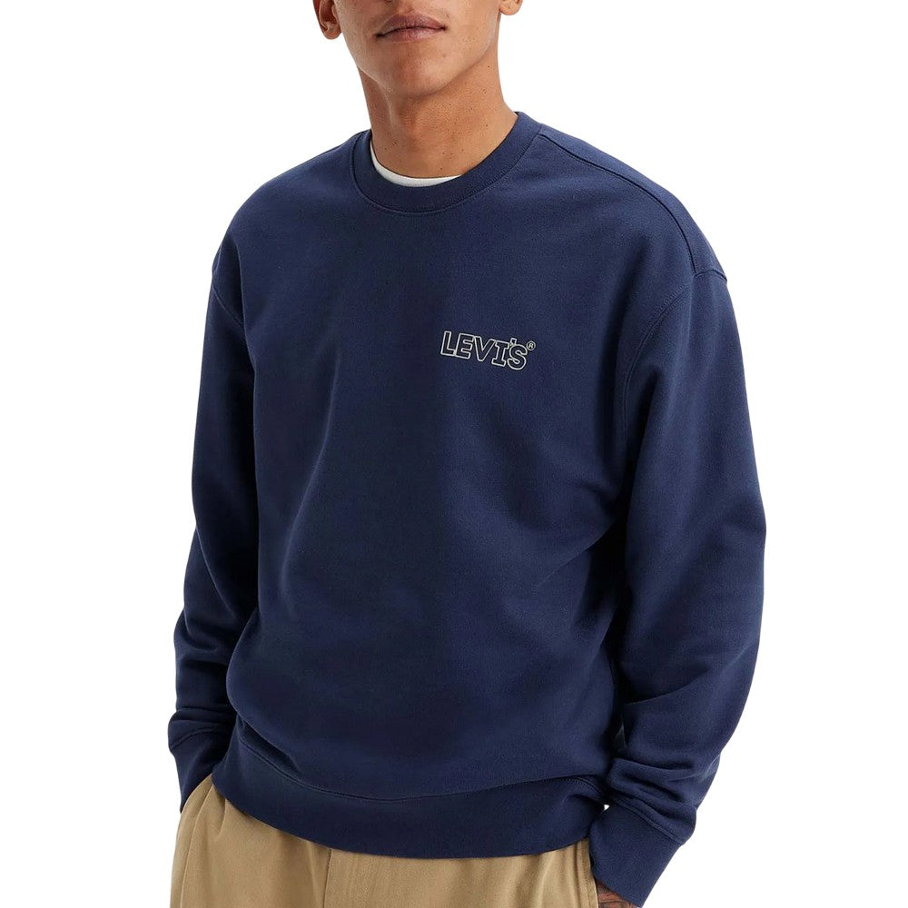 Navy - Lifestyle - Levis Unisex Adult Graphic Crew Neck Relaxed Fit Sweatshirt