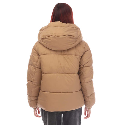 Beige - Back - Vero Moda Womens-Ladies Uppsala Short Padded Jacket