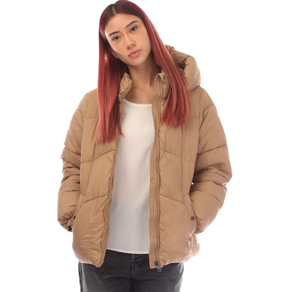 Beige - Side - Vero Moda Womens-Ladies Uppsala Short Padded Jacket