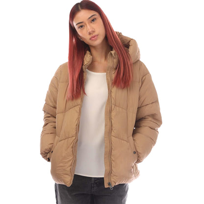 Beige - Side - Vero Moda Womens-Ladies Uppsala Short Padded Jacket