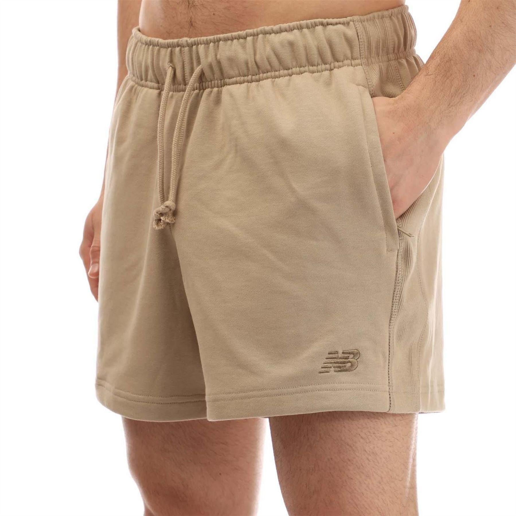 Stone - Side - New Balance Mens Balance French Terry Shorts