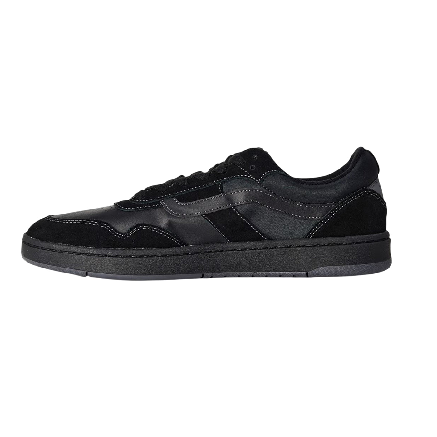 Black - Back - Vans Womens-Ladies Cruze 3.0 Leather Trainers