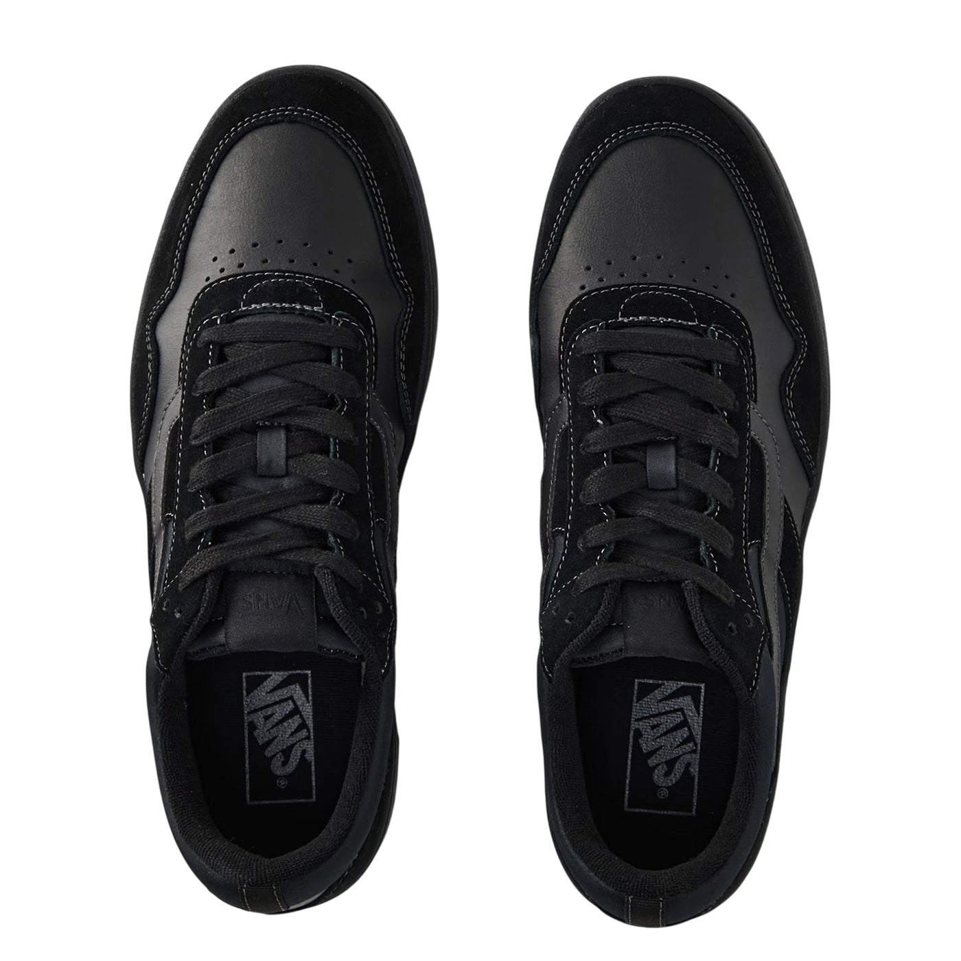 Black - Side - Vans Womens-Ladies Cruze 3.0 Leather Trainers