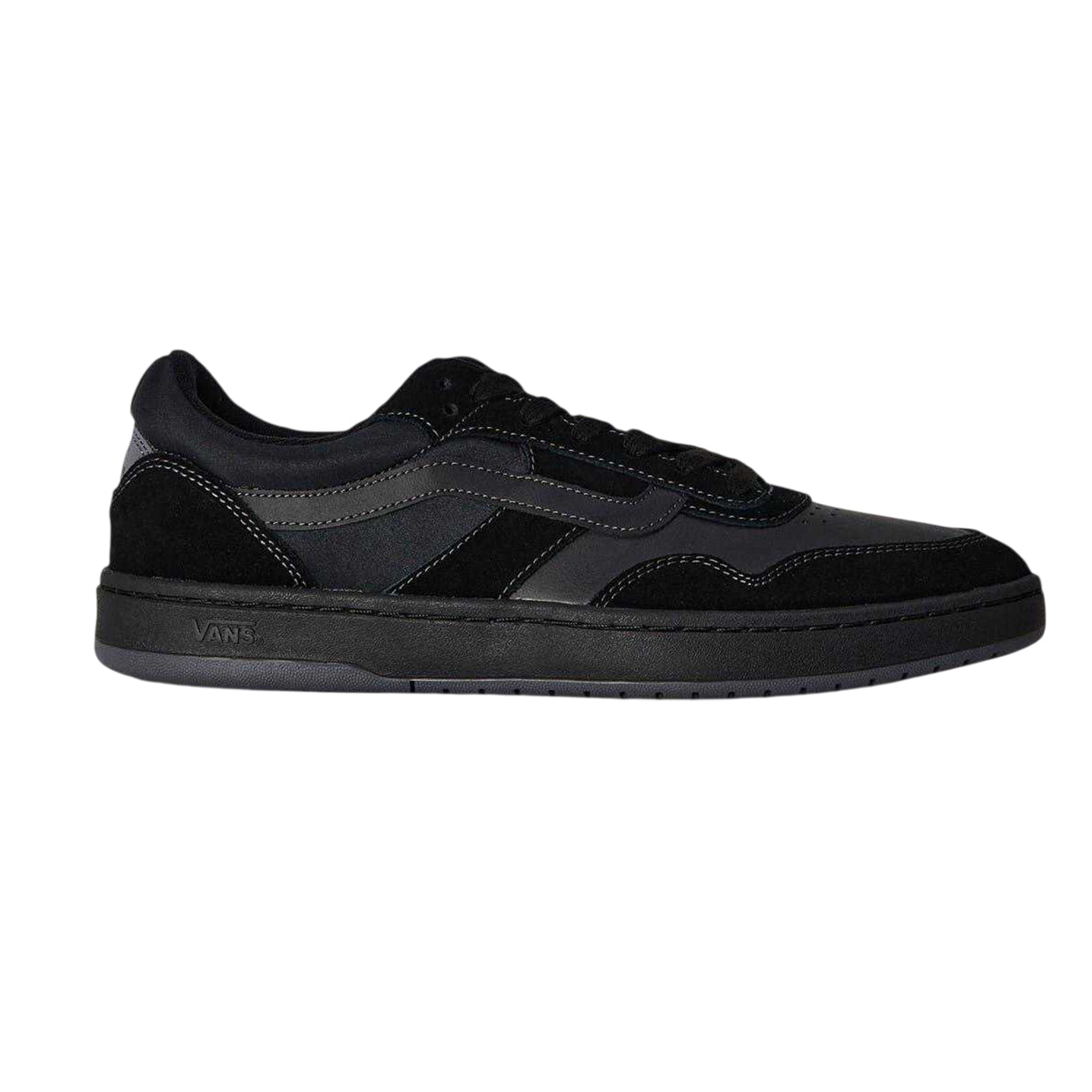 Black - Front - Vans Womens-Ladies Cruze 3.0 Leather Trainers