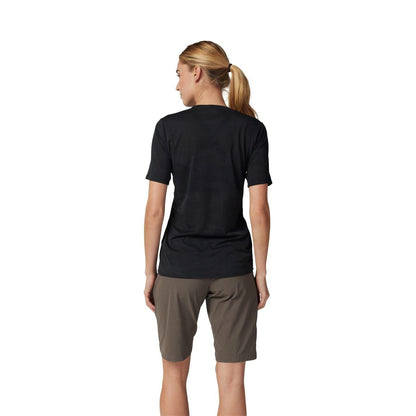 Black - Back - Fox Womens-Ladies Trudri Jersey Jersey