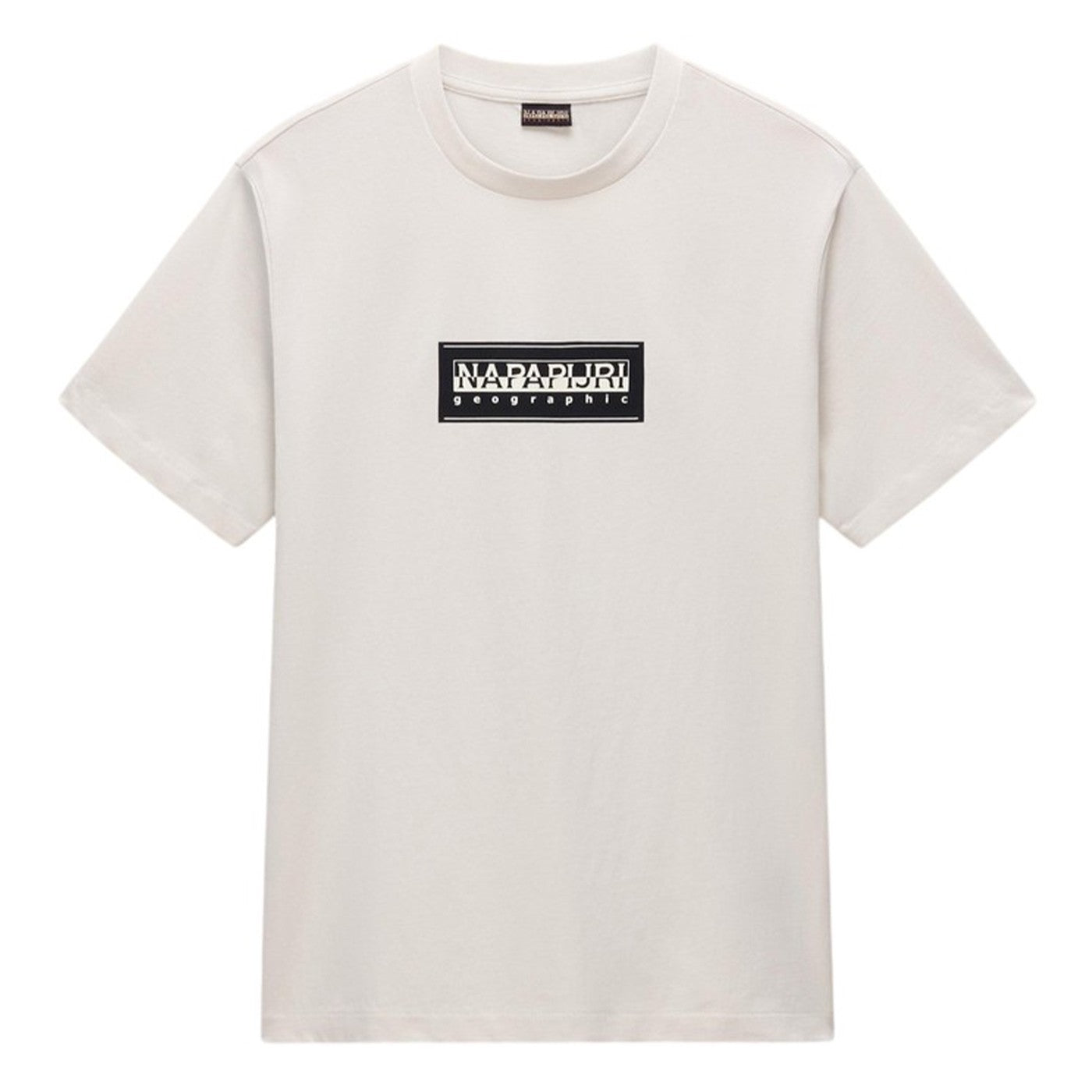 Beige - Front - Napapijri Mens Box Logo T-Shirt