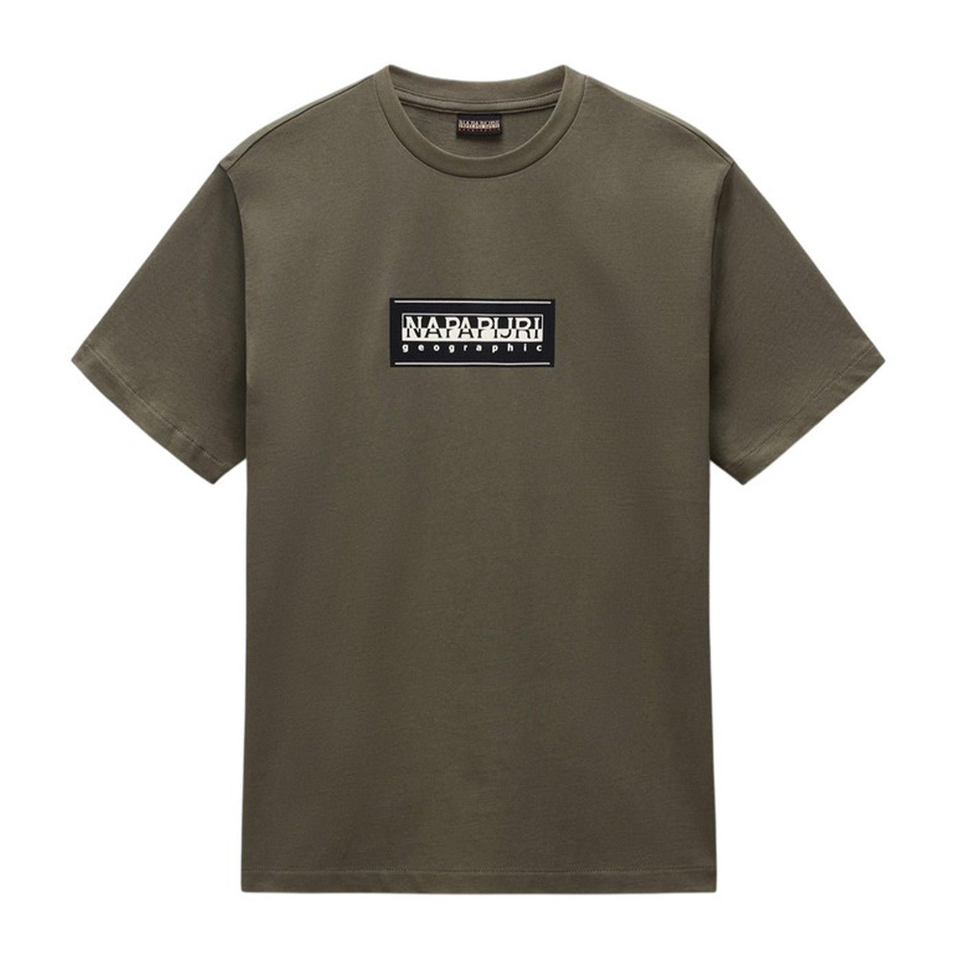 Tea - Front - Napapijri Mens Box Logo T-Shirt