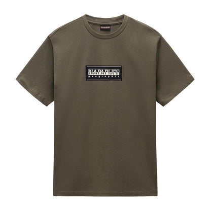 Tea - Front - Napapijri Mens Box Logo T-Shirt