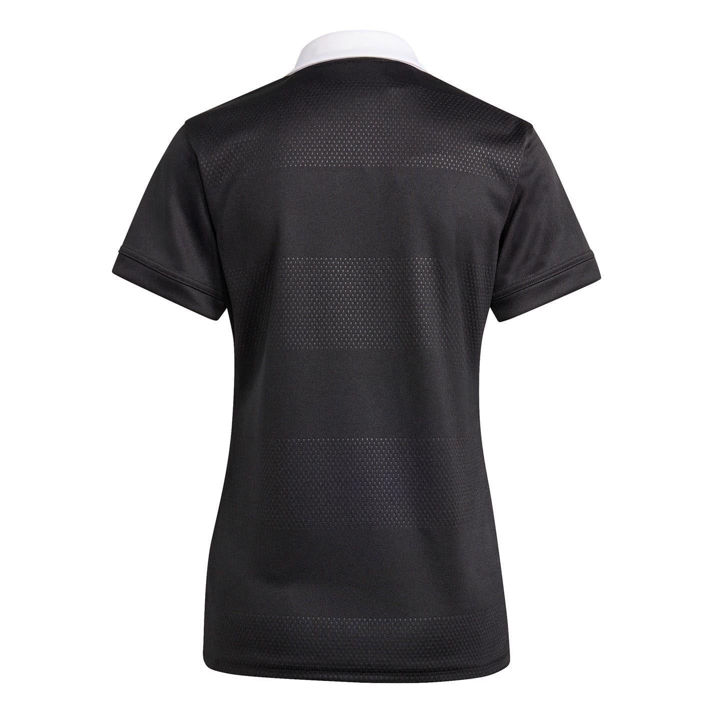 Black - Back - Adidas Womens-Ladies All Blacks Short-Sleeved Rugby Jersey