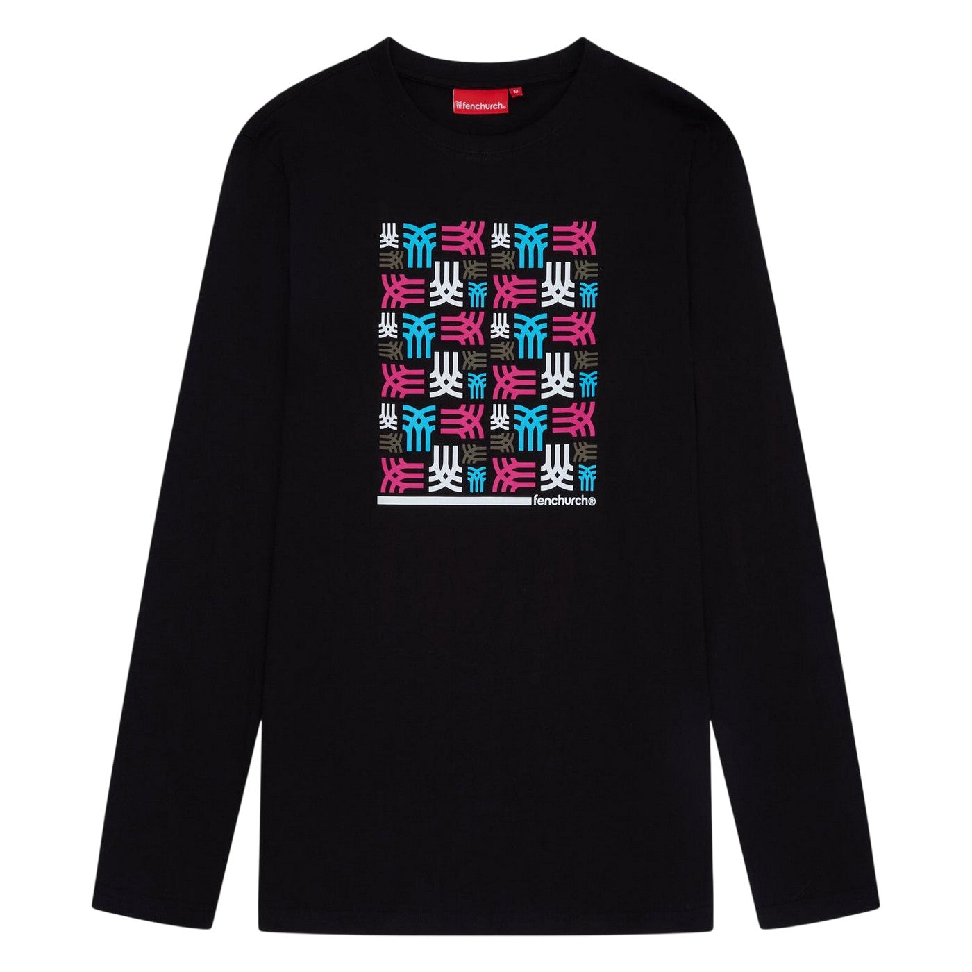 Black - Front - Fenchurch Mens Goulston Long-Sleeved T-Shirt