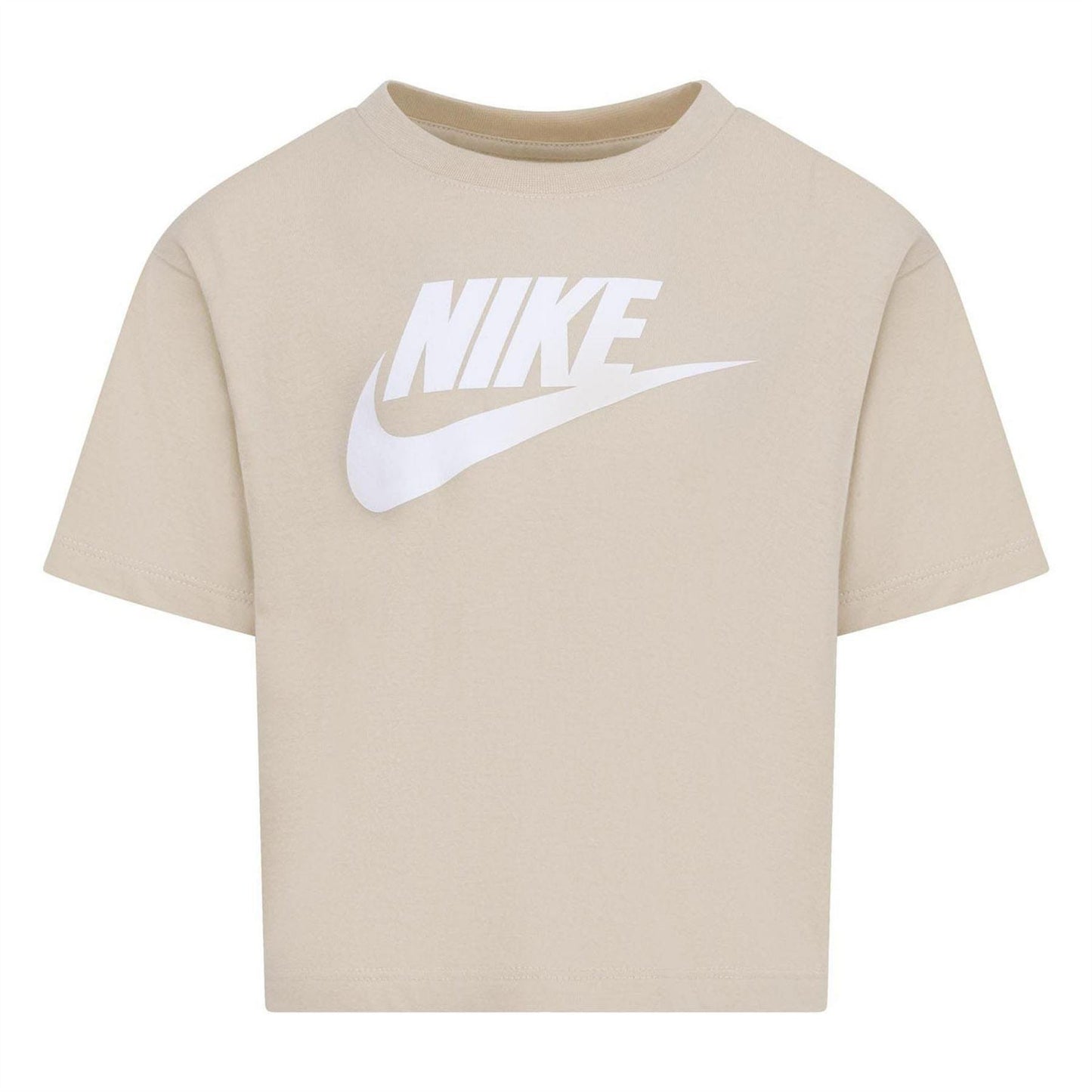Sand - Front - Nike Girls Sci-Dye Boxy T-Shirt