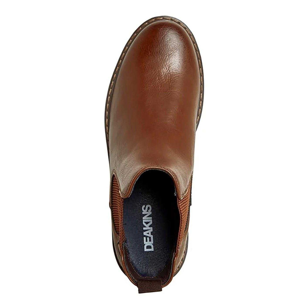 Brown - Side - Nicholas Deakins Mens Del Leather Chelsea Boots