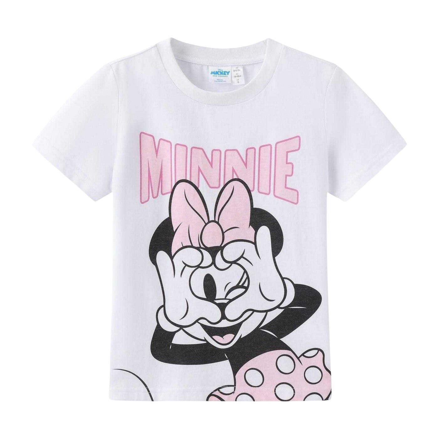 White - Front - Minnie Mouse Girls Minnie Mouse Polyester Blend T-Shirt