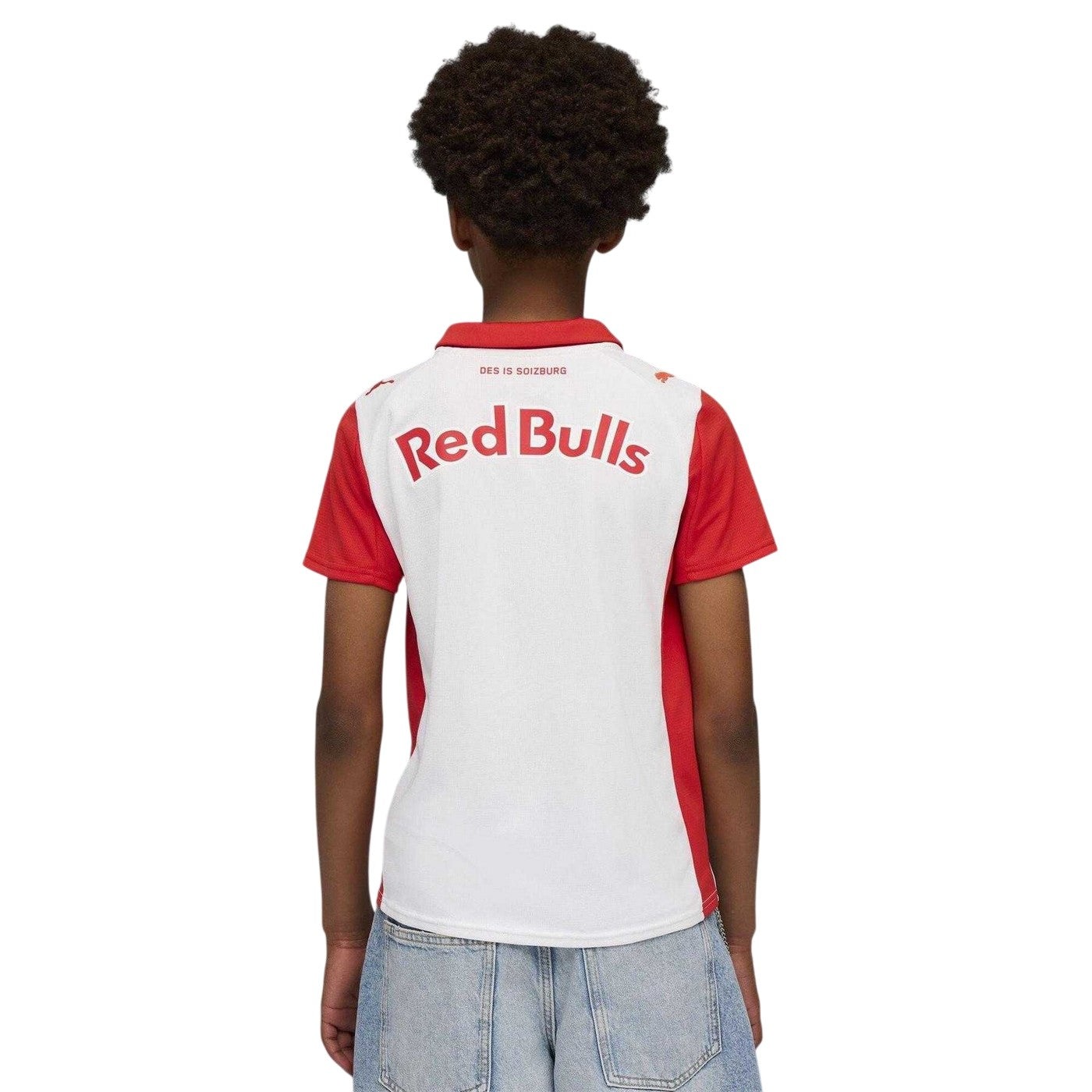 White-Red - Lifestyle - Puma Childrens-Kids Salzburg Red Bull Home Shirt