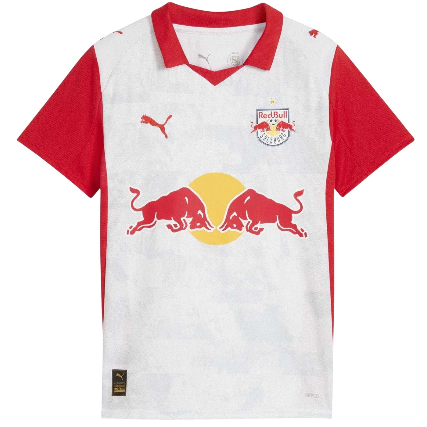 White-Red - Front - Puma Childrens-Kids Salzburg Red Bull Home Shirt