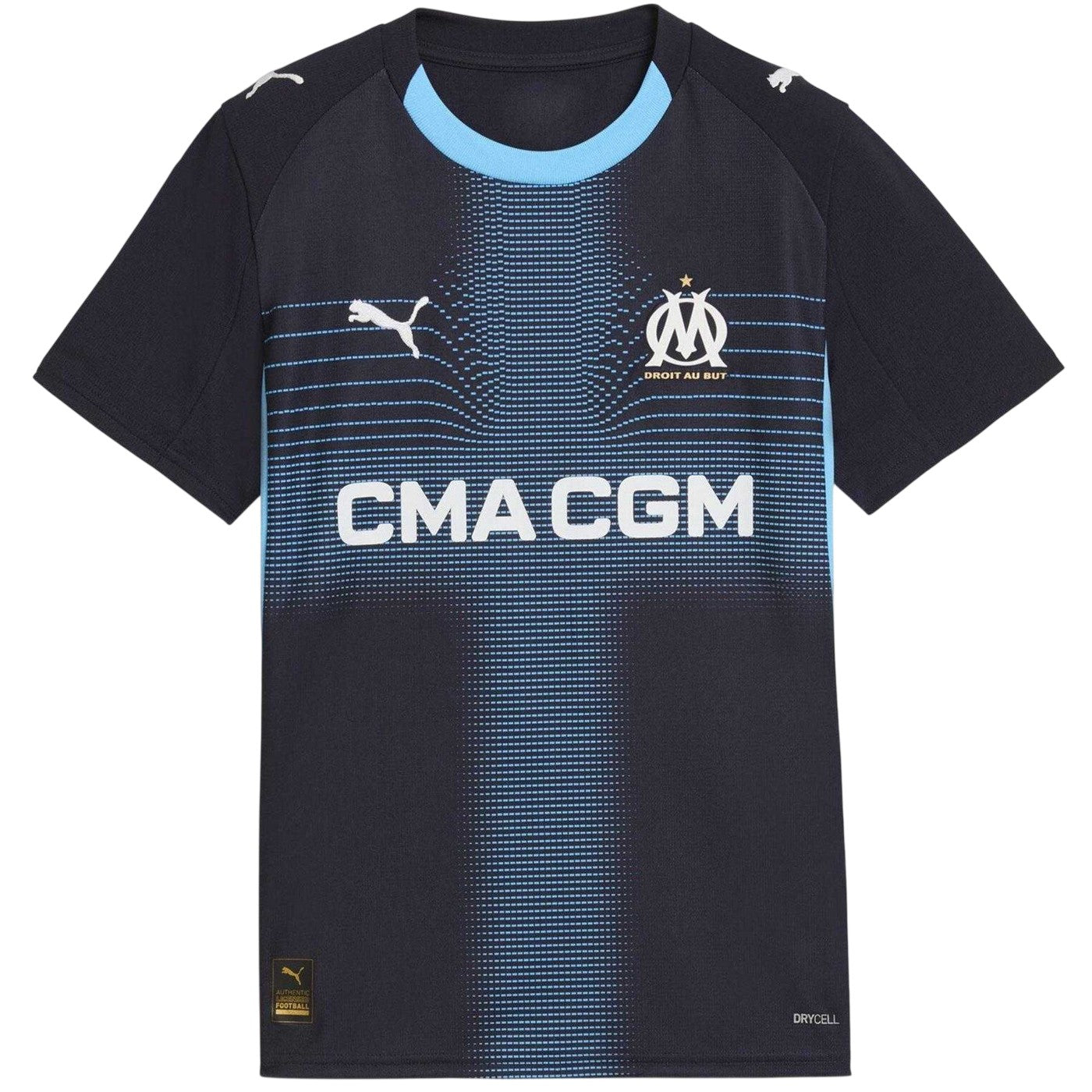 Navy-Blue - Front - Puma Childrens-Kids 2025-2026 Olympique De Marseille FC Away Shirt