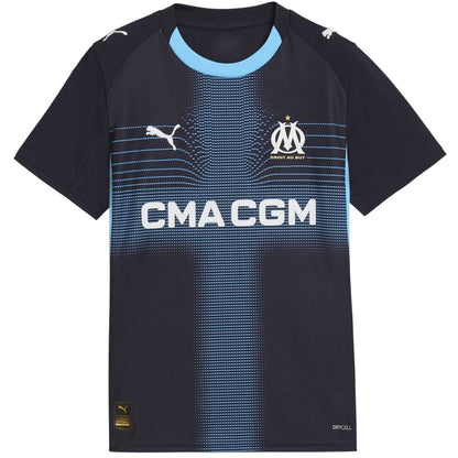 Navy-Blue - Front - Puma Childrens-Kids 2025-2026 Olympique De Marseille FC Away Shirt