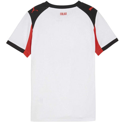 White-Red - Back - Puma Childrens-Kids AC Milan Away Shirt
