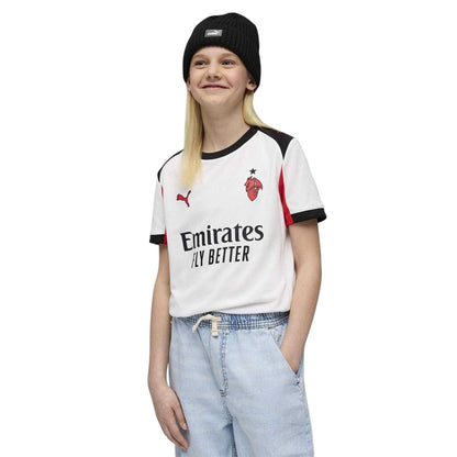 White-Red - Lifestyle - Puma Childrens-Kids AC Milan Away Shirt