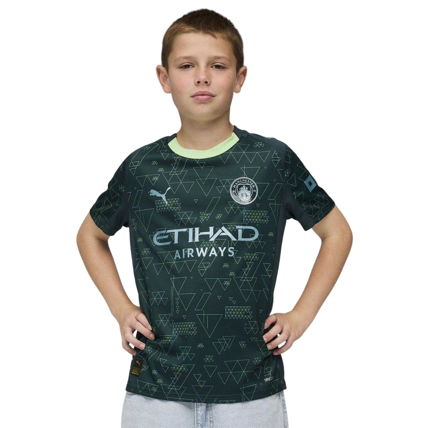 Green - Lifestyle - Puma Childrens-Kids 25-26 Manchester City FC Jersey