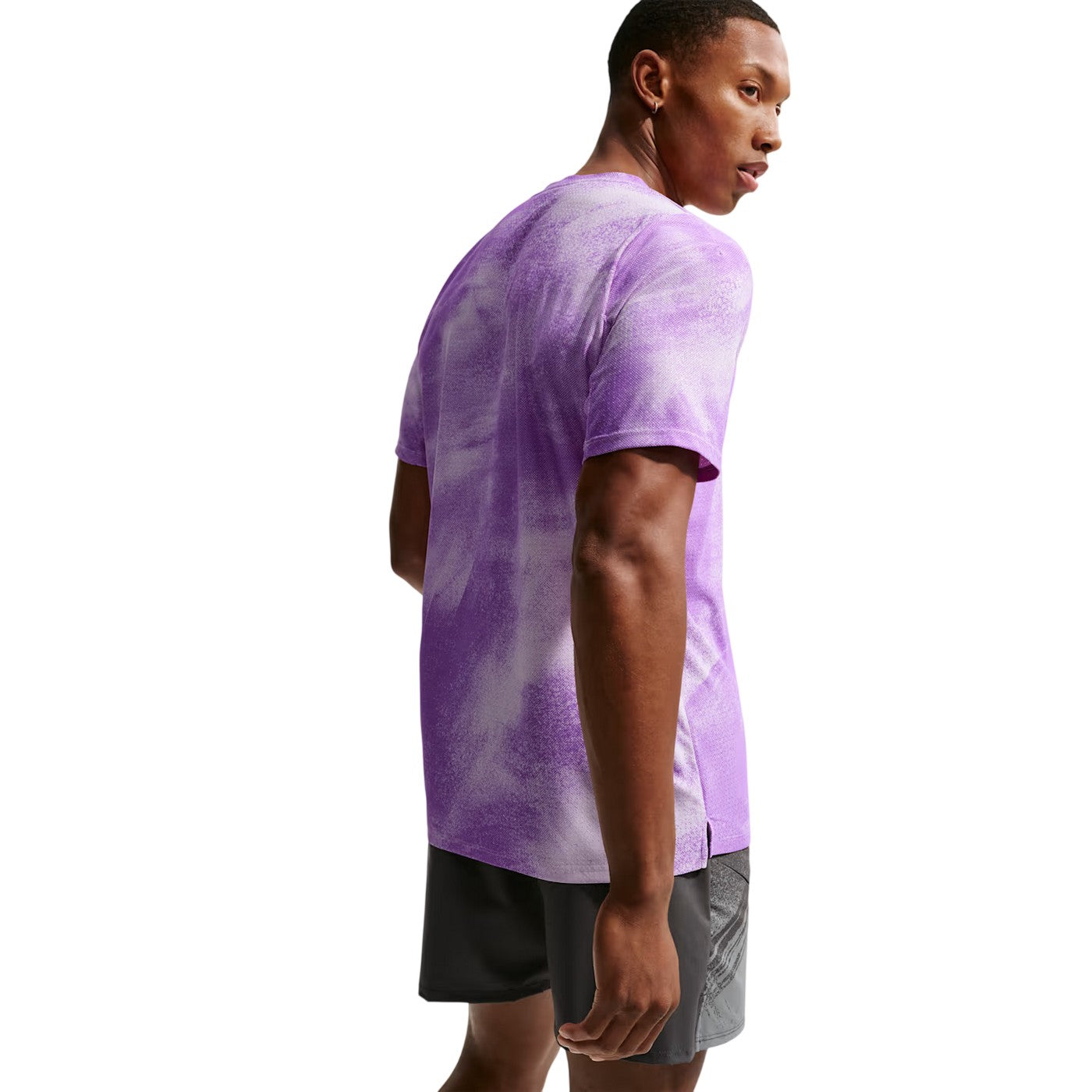 Violet-Black - Back - Nike Mens Court Slam Dri-FIT Performance T-Shirt