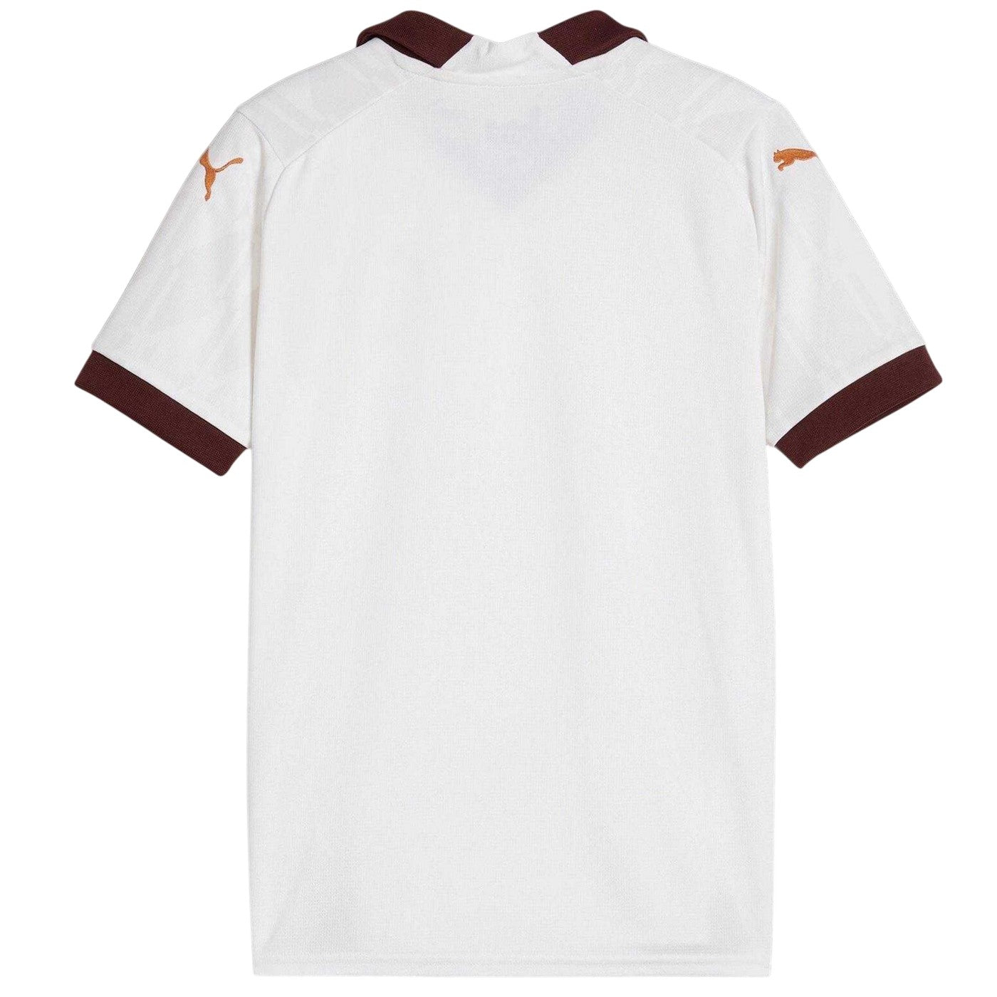 White-Bronze-Burgundy - Back - Puma Childrens-Kids Manchester City Away Shirt