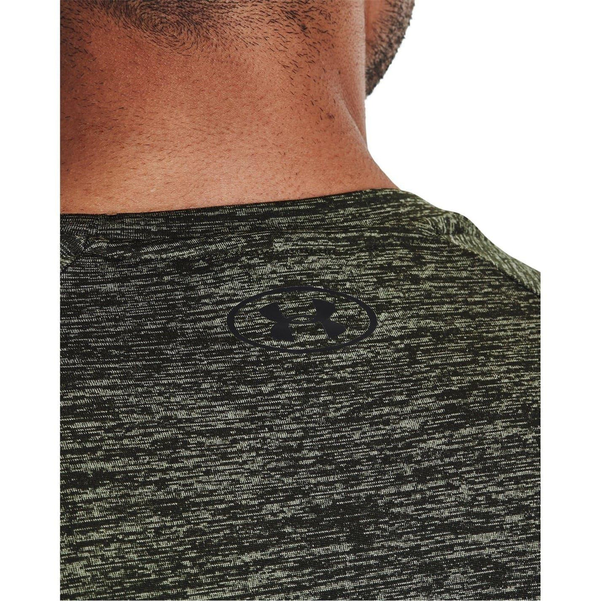 Marine OD Green - Side - Under Armour Mens Tech 2.0 Melange Short-Sleeved T-Shirt