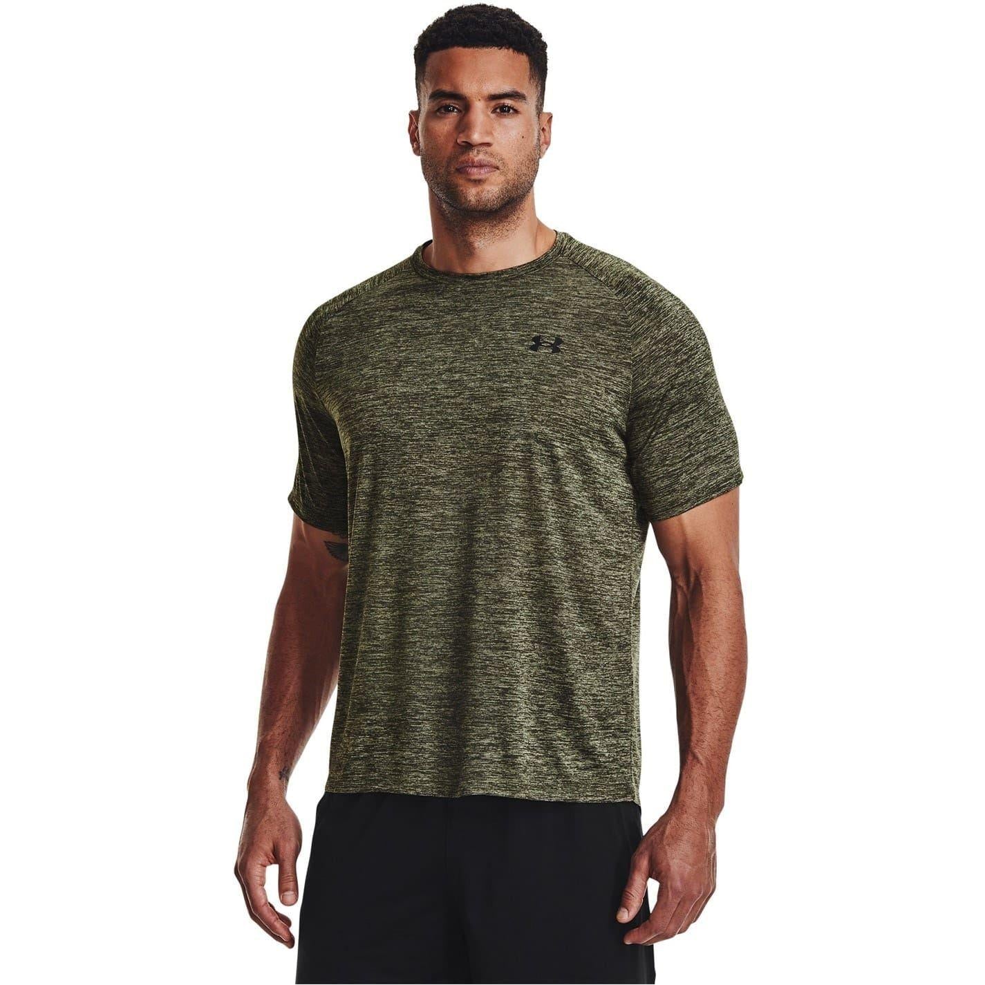 Marine OD Green - Lifestyle - Under Armour Mens Tech 2.0 Melange Short-Sleeved T-Shirt