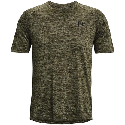 Marine OD Green - Front - Under Armour Mens Tech 2.0 Melange Short-Sleeved T-Shirt