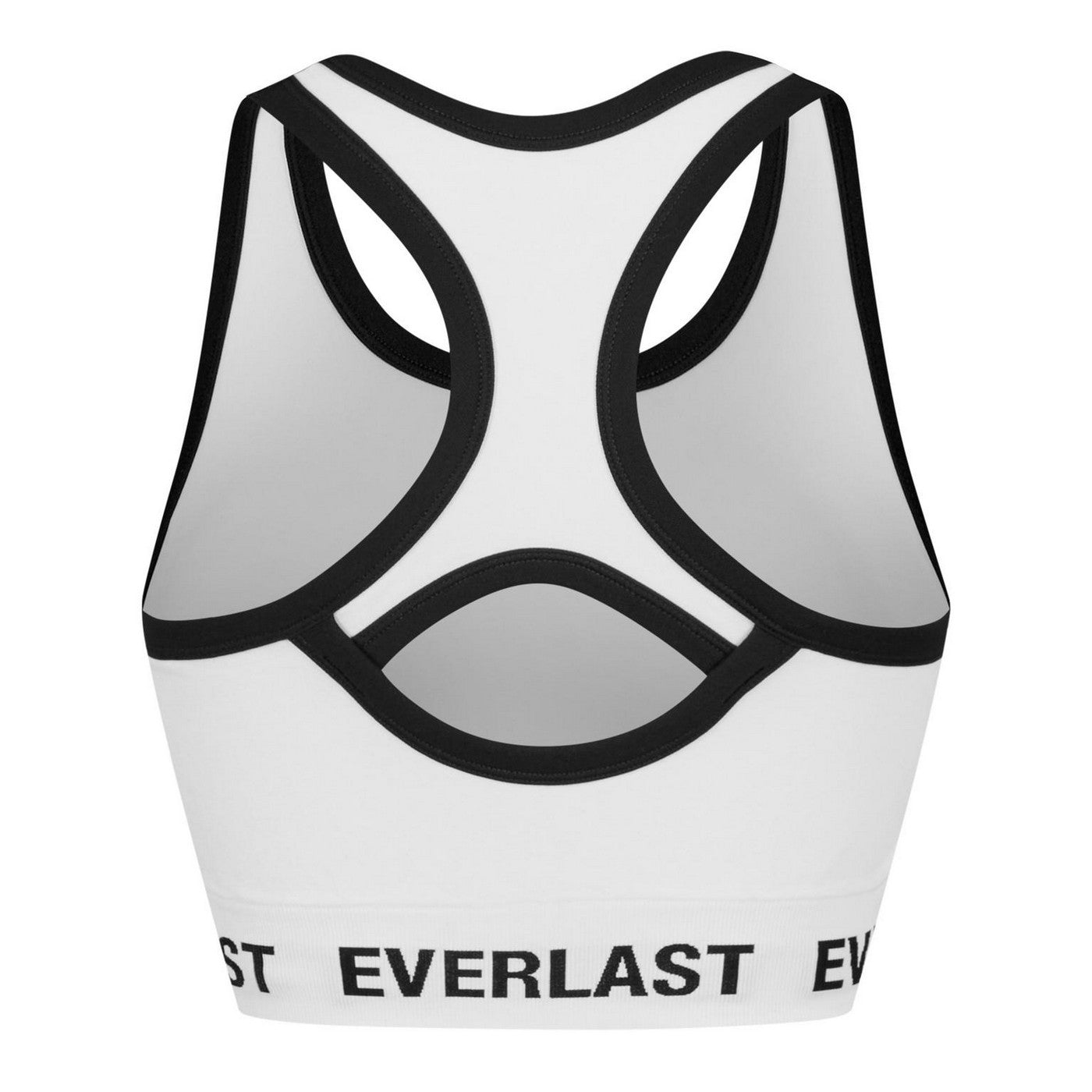 White - Back - Everlast Womens-Ladies Logo Cropped Sports Bra