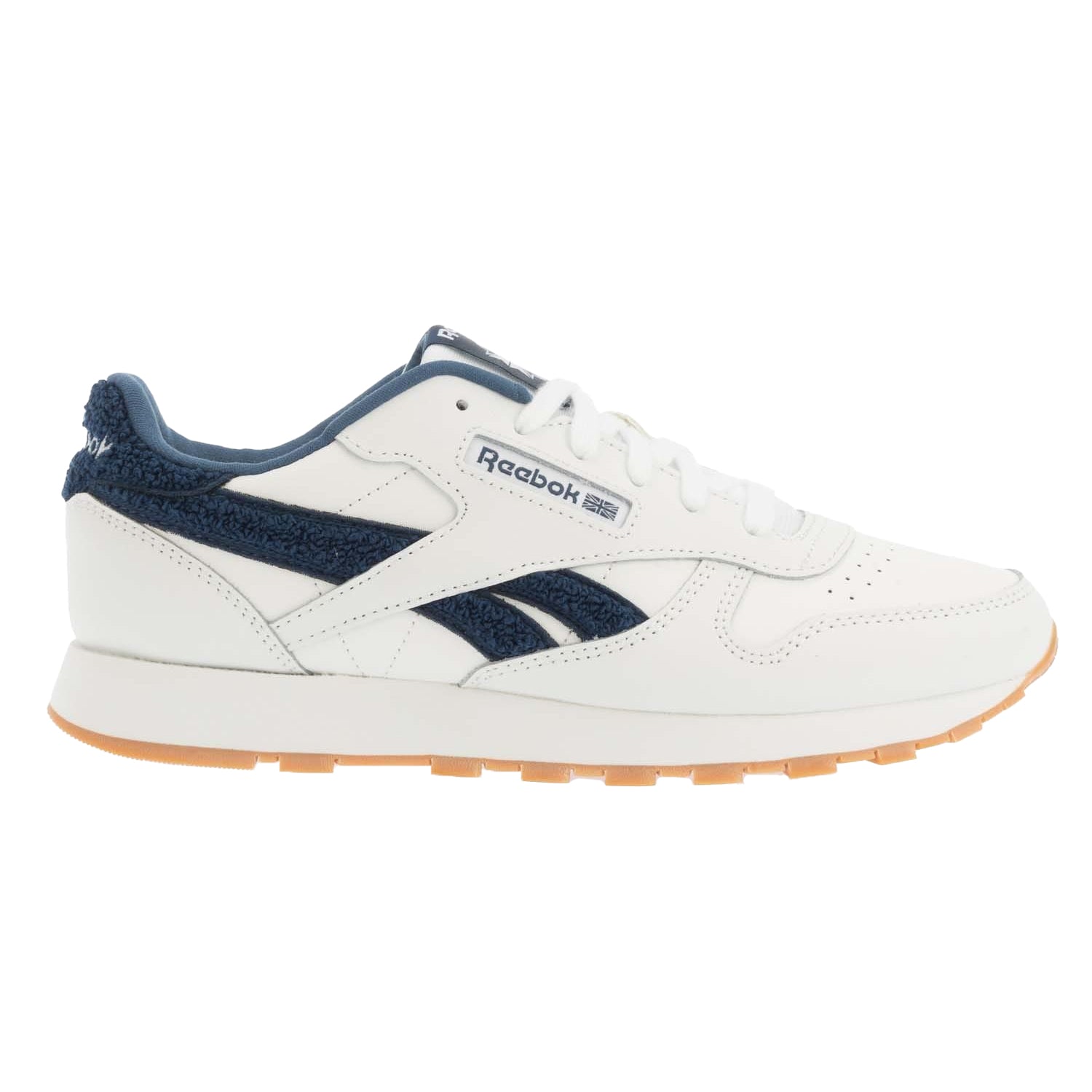 White-Blue - Back - Reebok Childrens-Kids Classic Leather Shoes