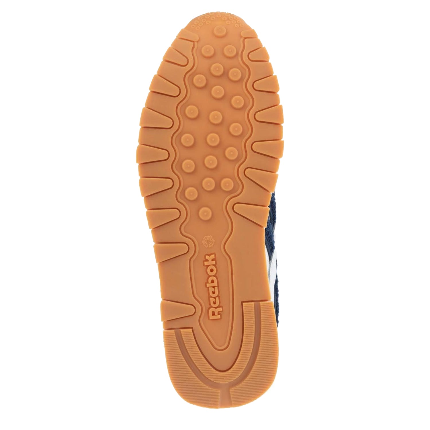 White-Blue - Side - Reebok Childrens-Kids Classic Leather Shoes