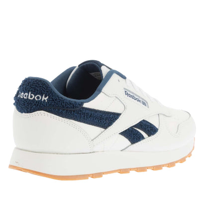 White-Blue - Lifestyle - Reebok Childrens-Kids Classic Leather Shoes