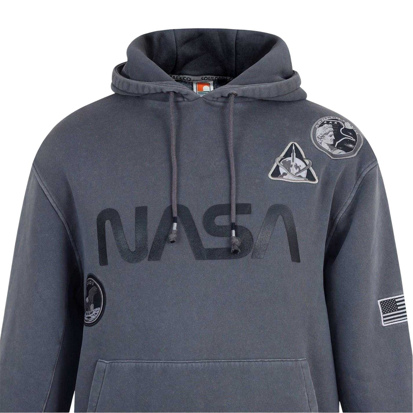 Grey - Lifestyle - SoulCal Mens NASA Hooded Drawstring Hoodie