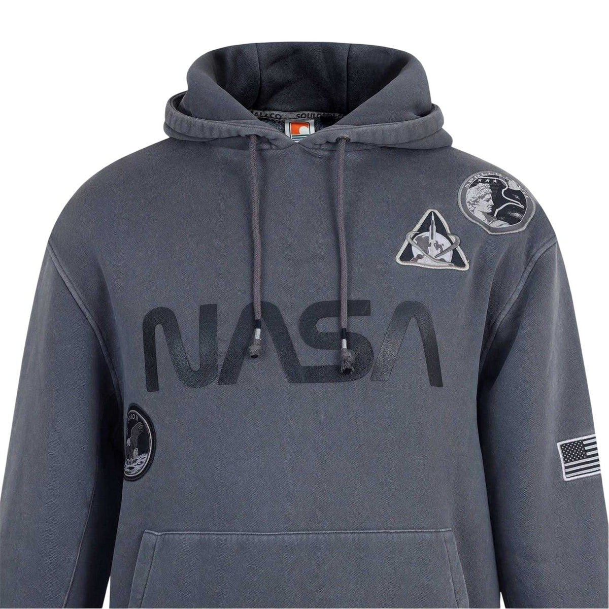 Grey - Lifestyle - SoulCal Mens NASA Hooded Drawstring Hoodie