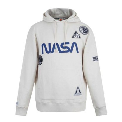 Off White - Front - SoulCal Mens NASA Hooded Drawstring Hoodie