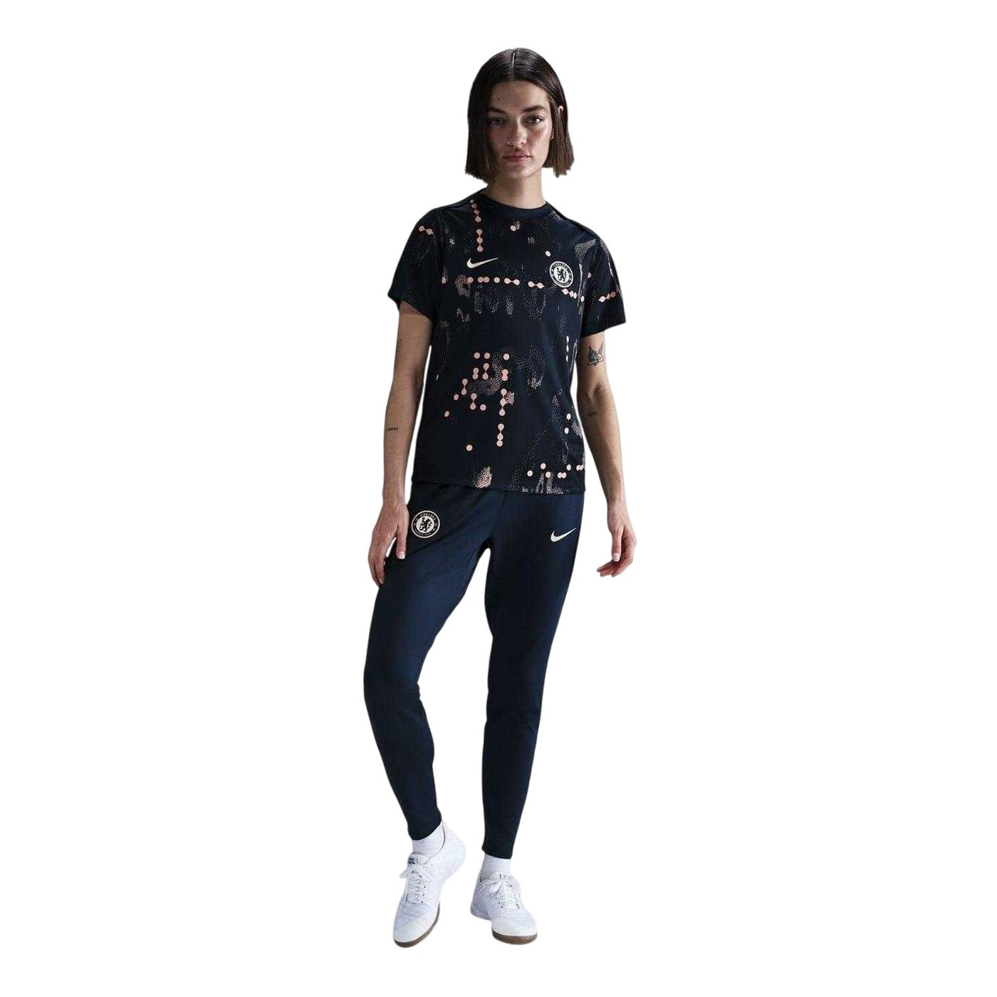 Obsidian Blue-Guava - Front - Chelsea FC Womens-Ladies Football Shirt