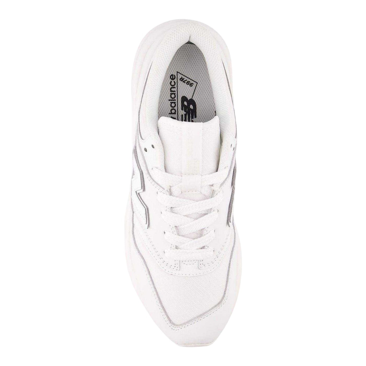 White - Lifestyle - New Balance Mens 977r Leather Flat Trainers