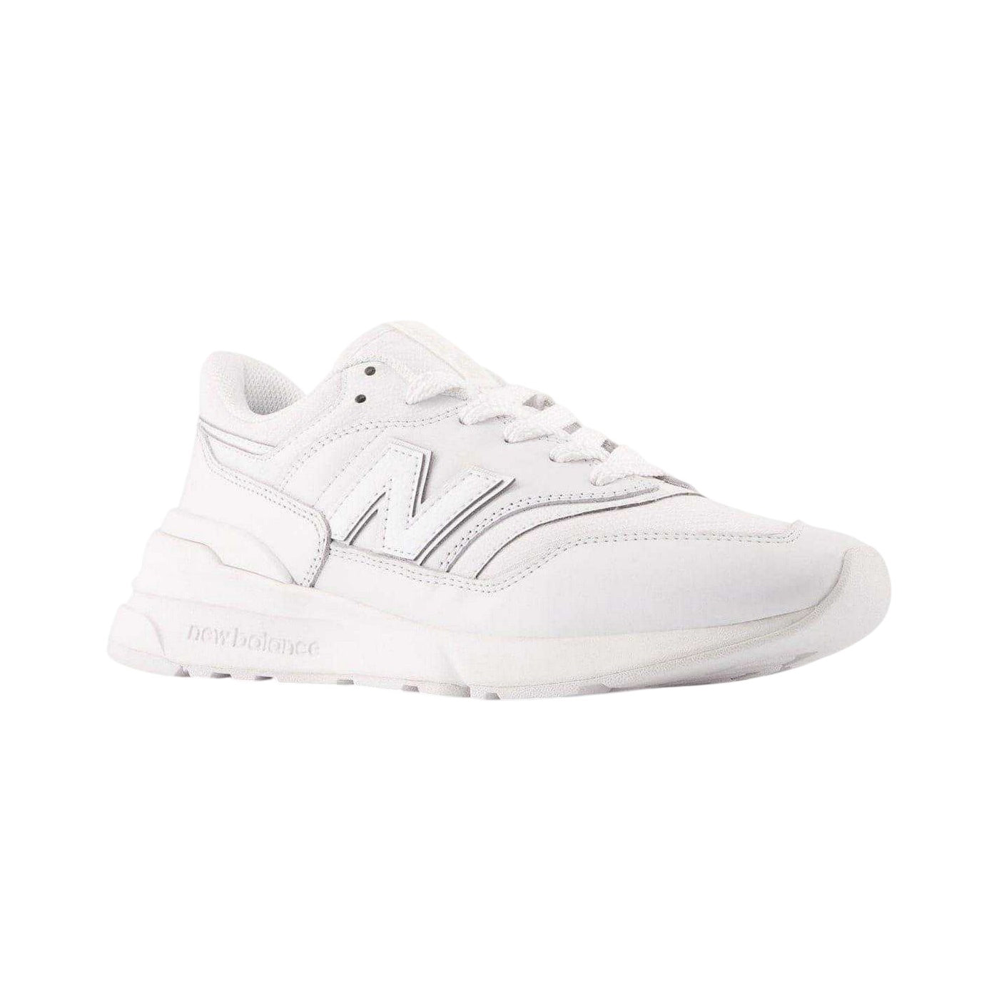 White - Pack Shot - New Balance Mens 977r Leather Flat Trainers