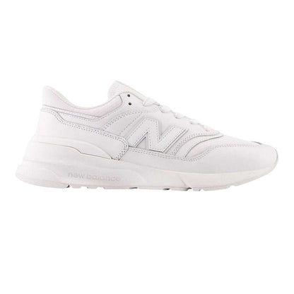 White - Front - New Balance Mens 977r Leather Flat Trainers