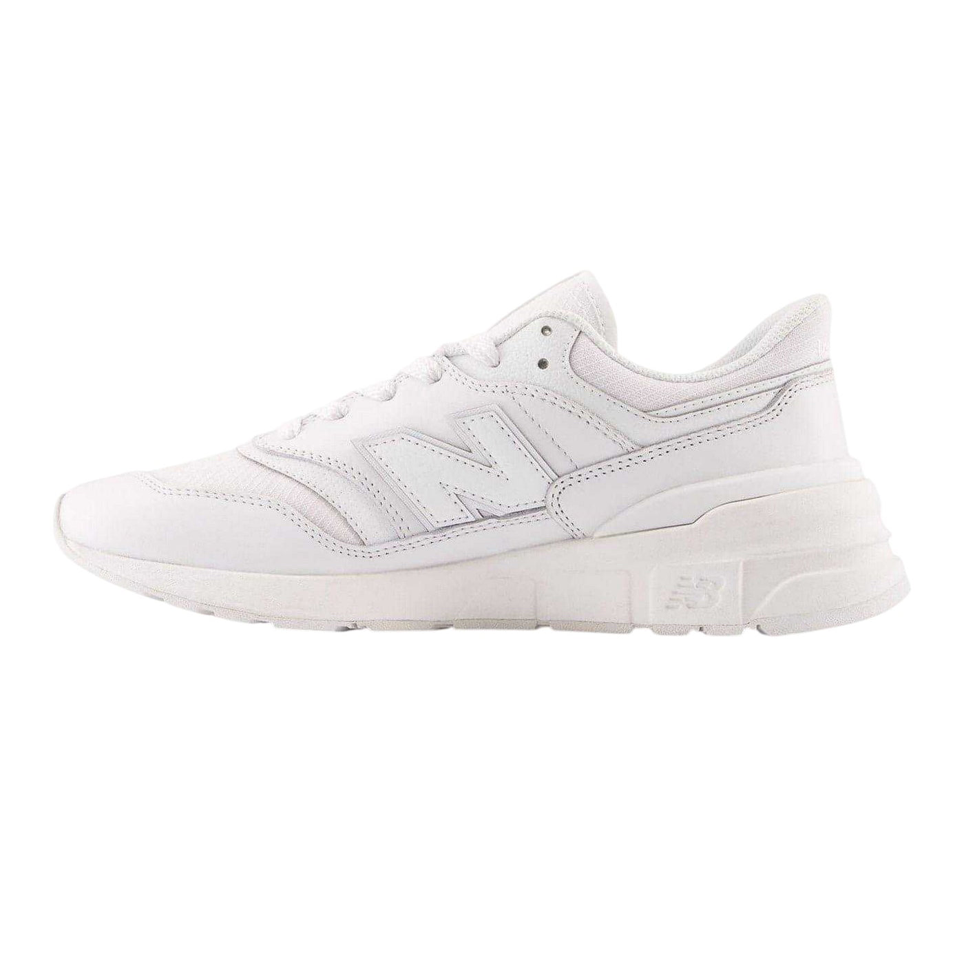 White - Back - New Balance Mens 977r Leather Flat Trainers