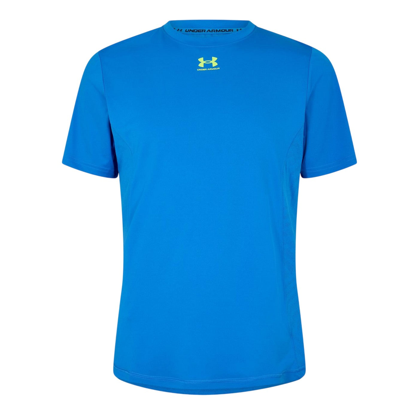 Blue-Yellow - Front - Under Armour Mens Challenger Pro Crew Neck T-Shirt