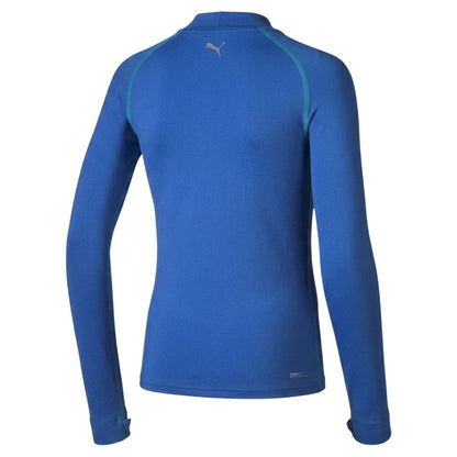 Blue - Back - Puma Childrens-Kids Vent Long-Sleeved Base Layer Top