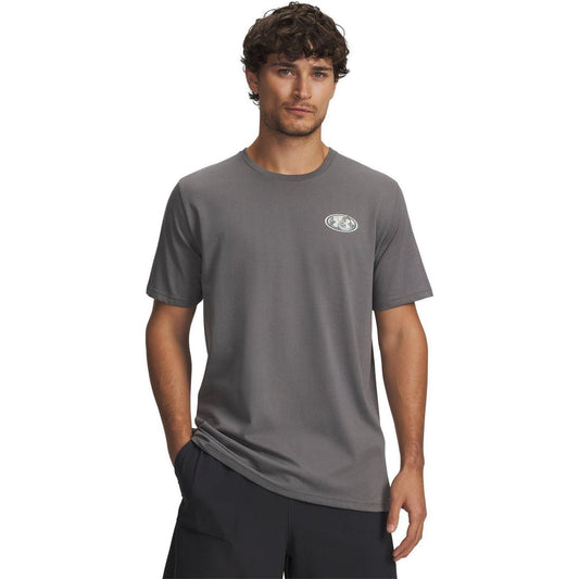 Green-White - Front - Under Armour Mens Mountain T-Shirt